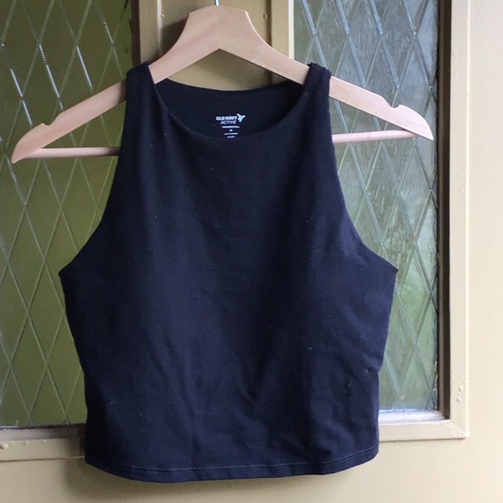 Old Navy Active Light Support PowerChill Longline Sports Bra Go-Dry